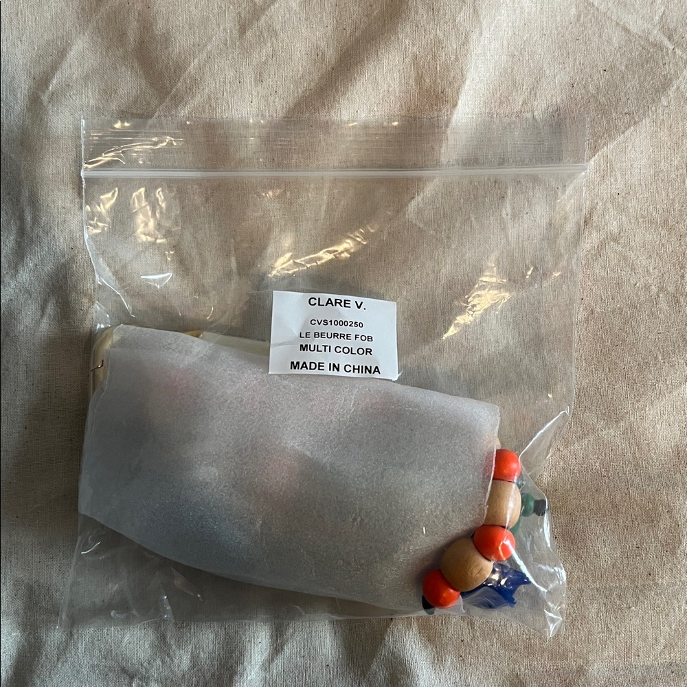 New Clare V Bag Charm - Le Beurre Fob - Picture 3 of 3